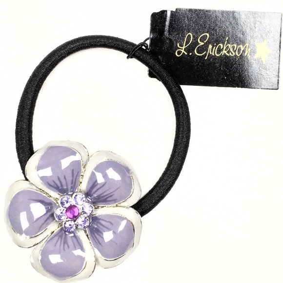 L. Erickson Accessories - HP NWT L Erickson Flower Ponytail Holder